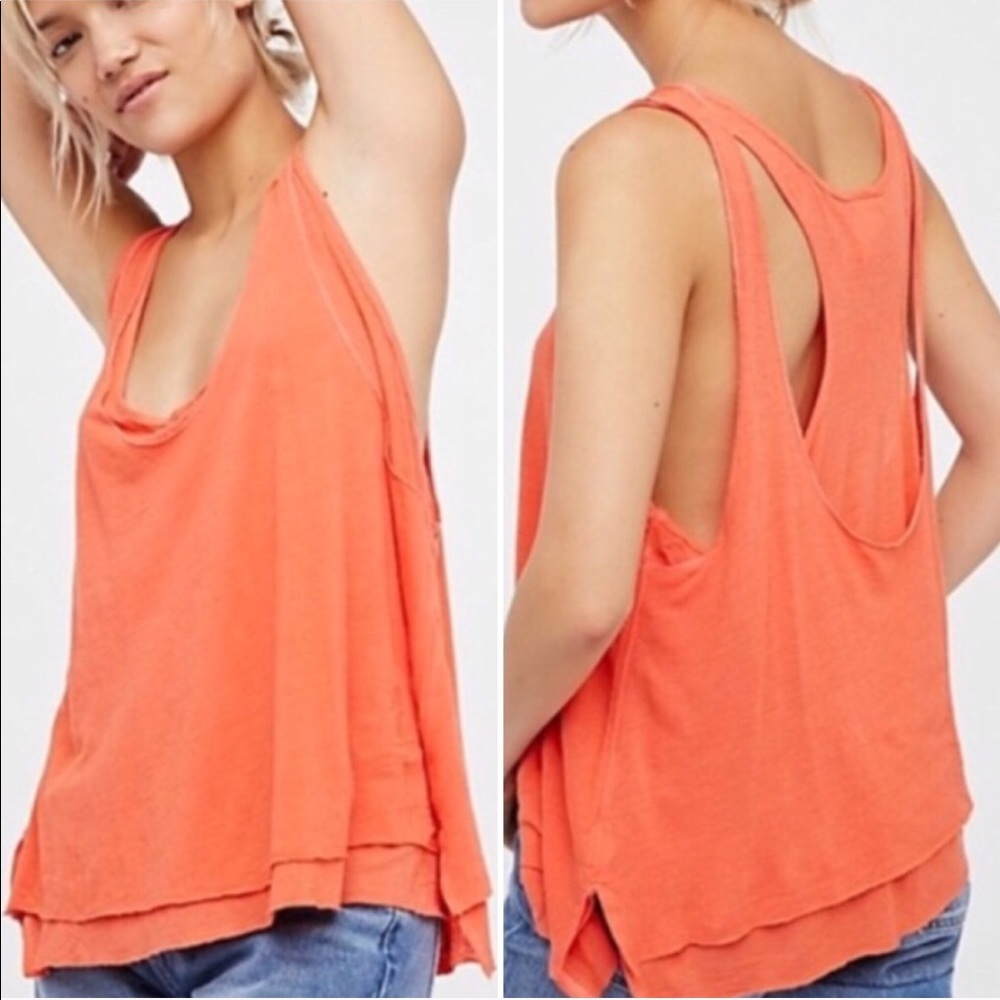 NWT FREE PEOPLE KARMEN TANK, XS Boho Beachy Festival